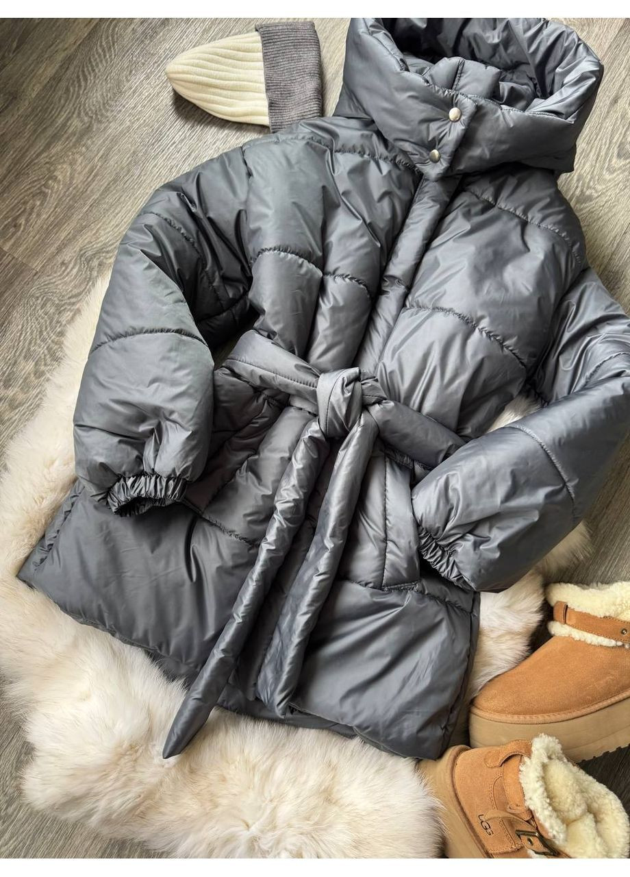 Графитовая демисезонная женская куртка Asi.Store.ua