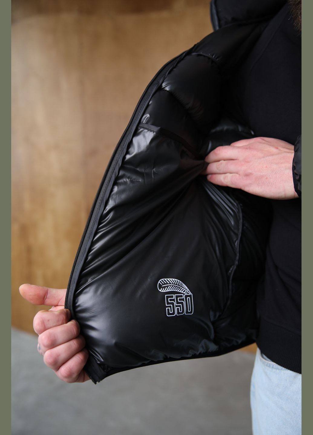 Чорна зимня куртка зимова пуховик чоловіча No Brand куртка