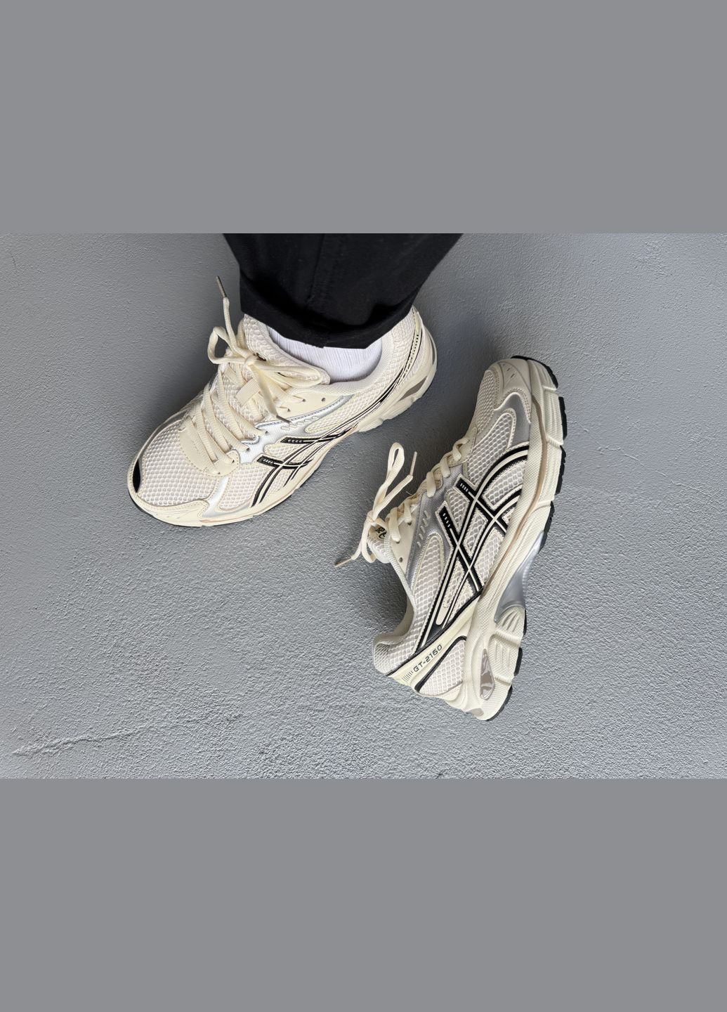 Бежеві Осінні кросівки чоловічі і жіночі asics gt-2160 beige | асікс гt-2160 бежеві No Brand