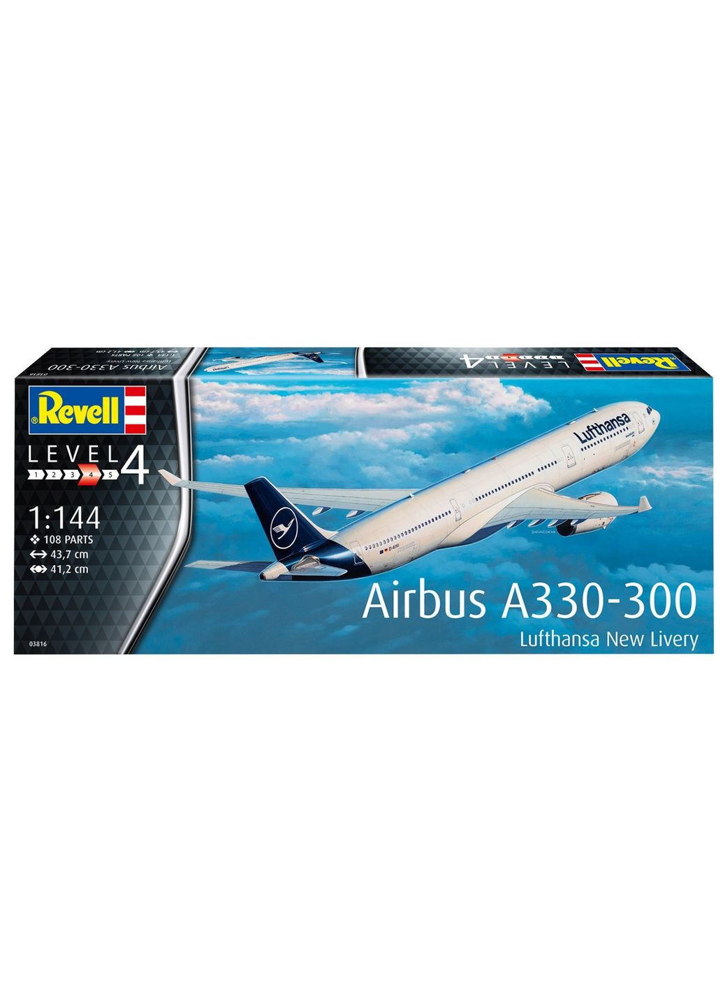 Сборная модель Самолет Airbus A330300 Lufthansa уровень 4 масштаб 1:144 (RVL-03816) Revell _03816 (315402945)