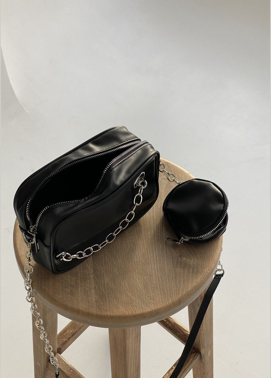 Женская сумка 6550 кросс-боди через плечо черная No Brand (292631125)