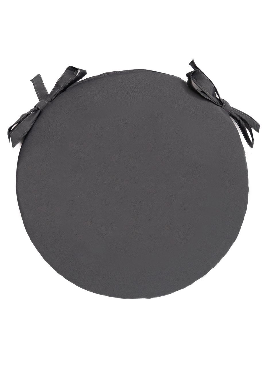 Подушка для крісла Ø 40х5 см темно-сірий No Brand (324829112)