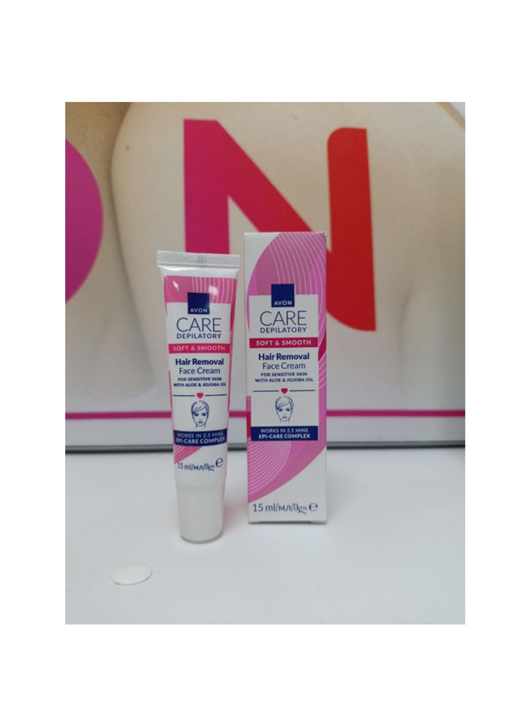 Крем-депілятор для видалення волосся на обличчі з алое вера для чутливої шкіри з алое вера Works Avon (349859183)