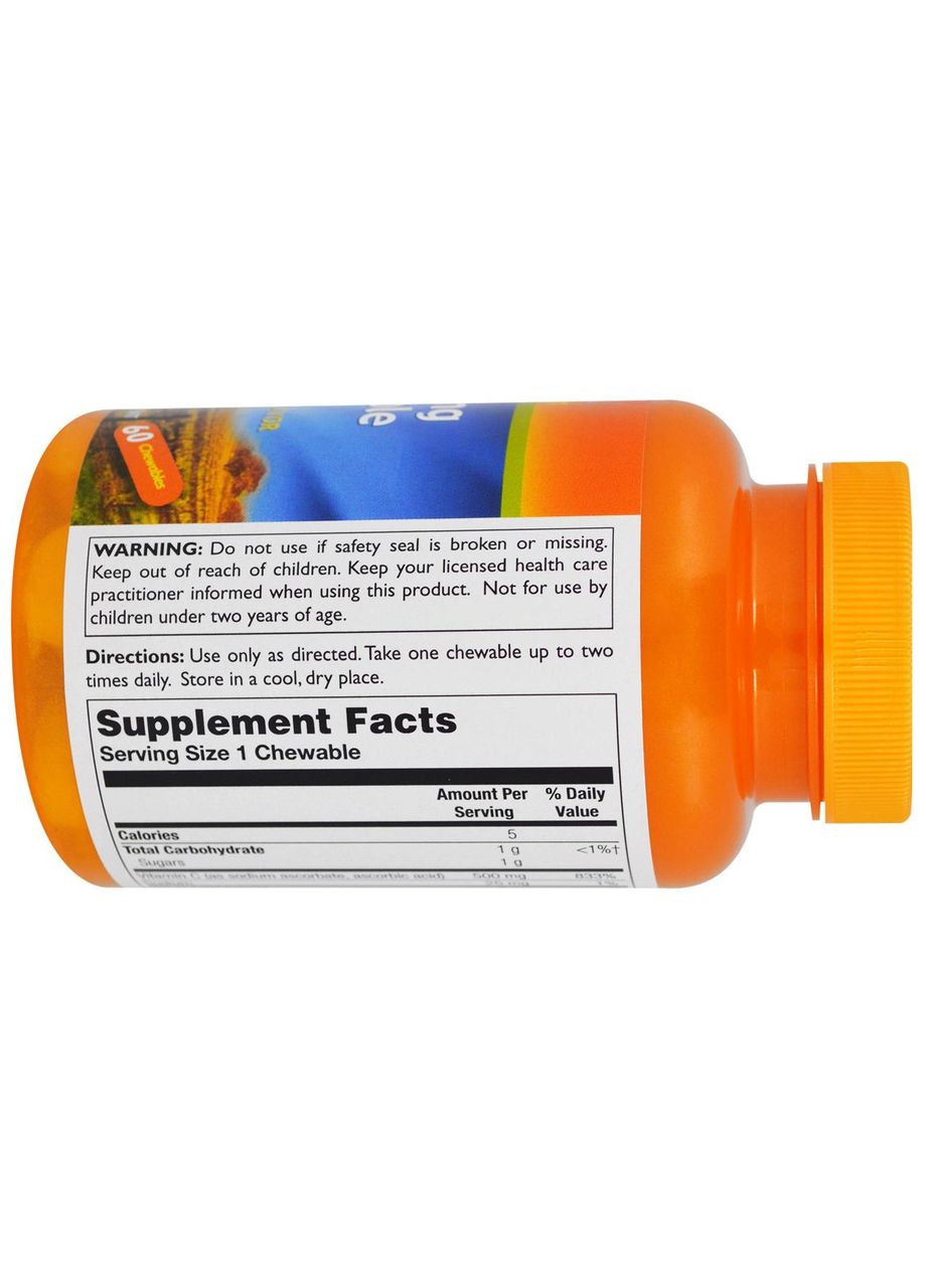 Витамин С, 500 мг, жевательный, 60 таблеток Thompson (364311022)