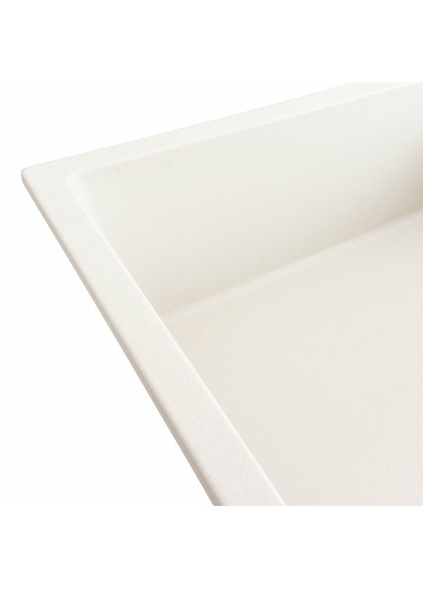 Гранитная мойка для кухни 8650 DIAMOND матовая (белая) Platinum (336932381)