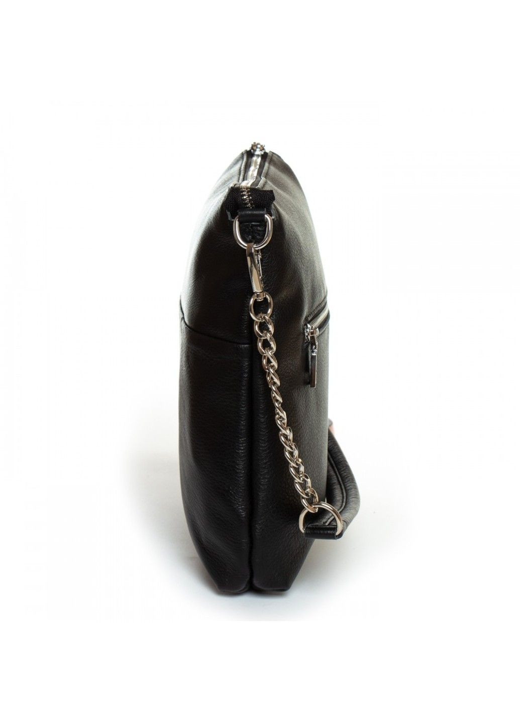 Женская черная кожаная сумка 2030-9 black Alex Rai (282557309)