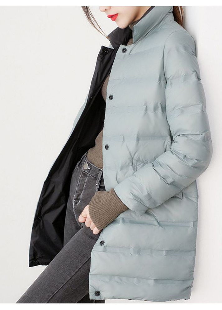 Блакитна демісезонна жіноча демісезонна пухова куртка темно-синій Forza Viva