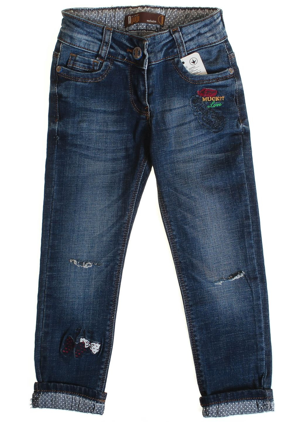 Брюки Джинсові A Yugi 6434 Темно Синій A-yugi (306715422)