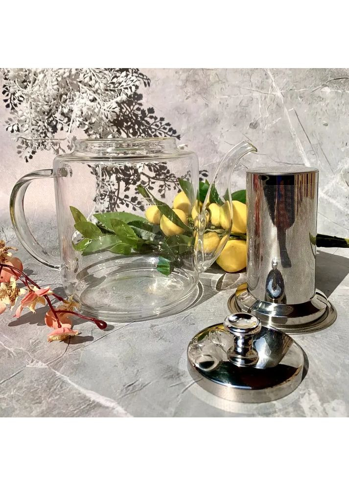 Заварювальний чайник EB-19036 термостійкий до 500° з жароміцного скла 650 мл Edenberg (360654612)