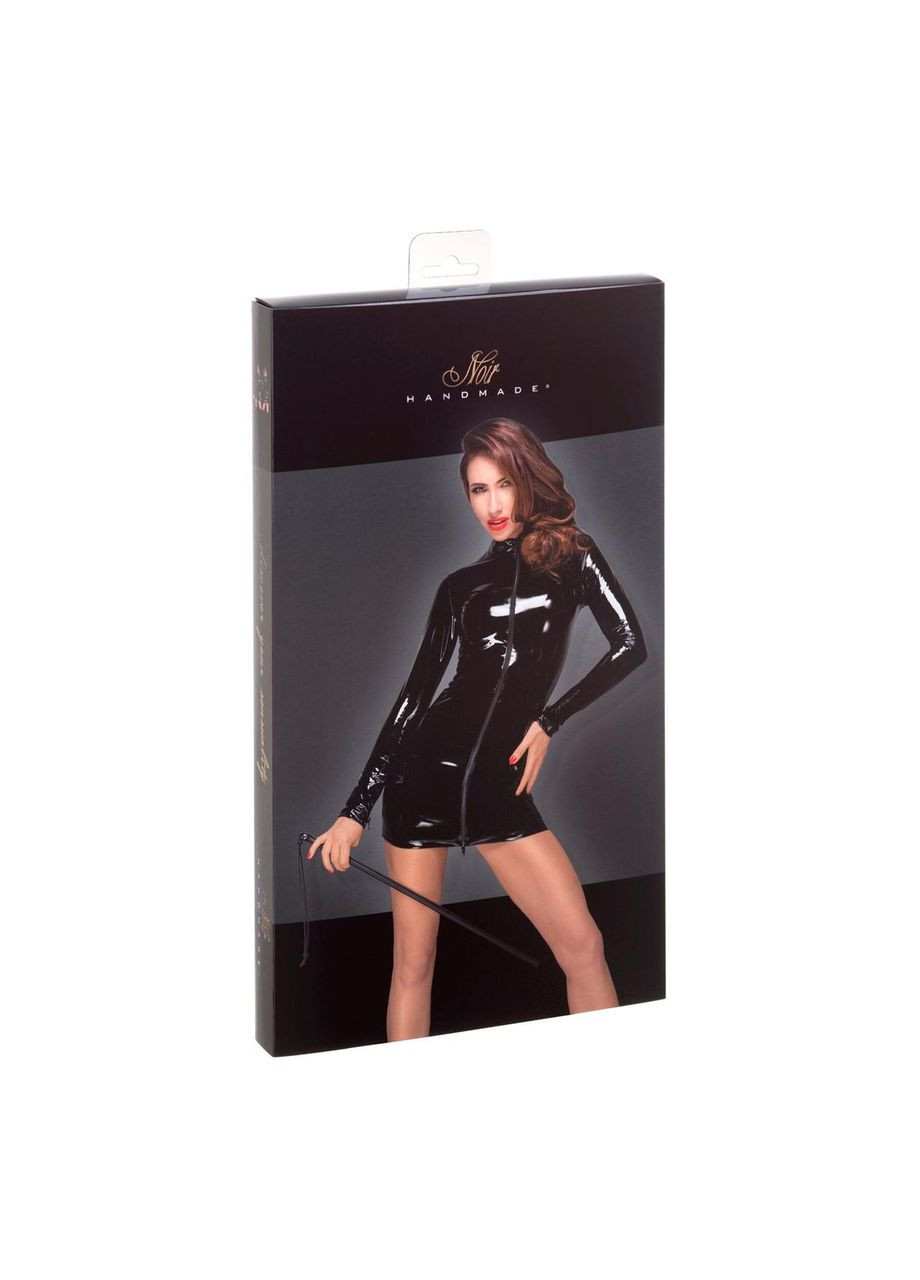 Чорний демісезонний плаття noir handmade f187 pvc mini dress розміру xxl No Brand