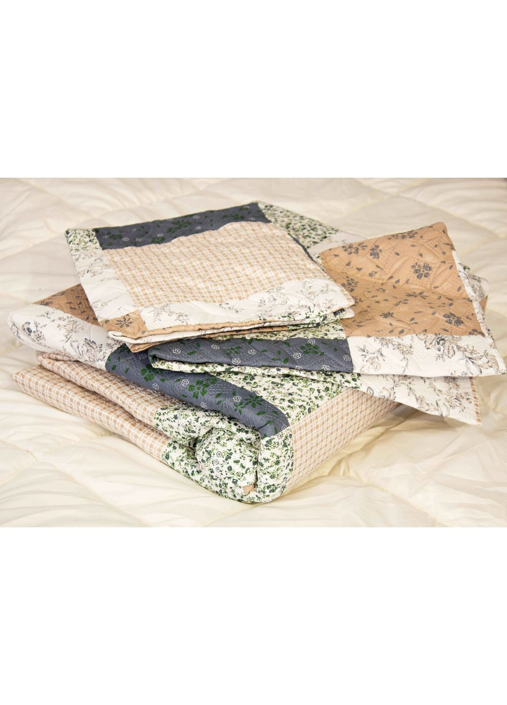 Полуторное покрывало 150*210 см гипоаллергенное Лаура Хаки (24650150210) ТЕП (364099919)