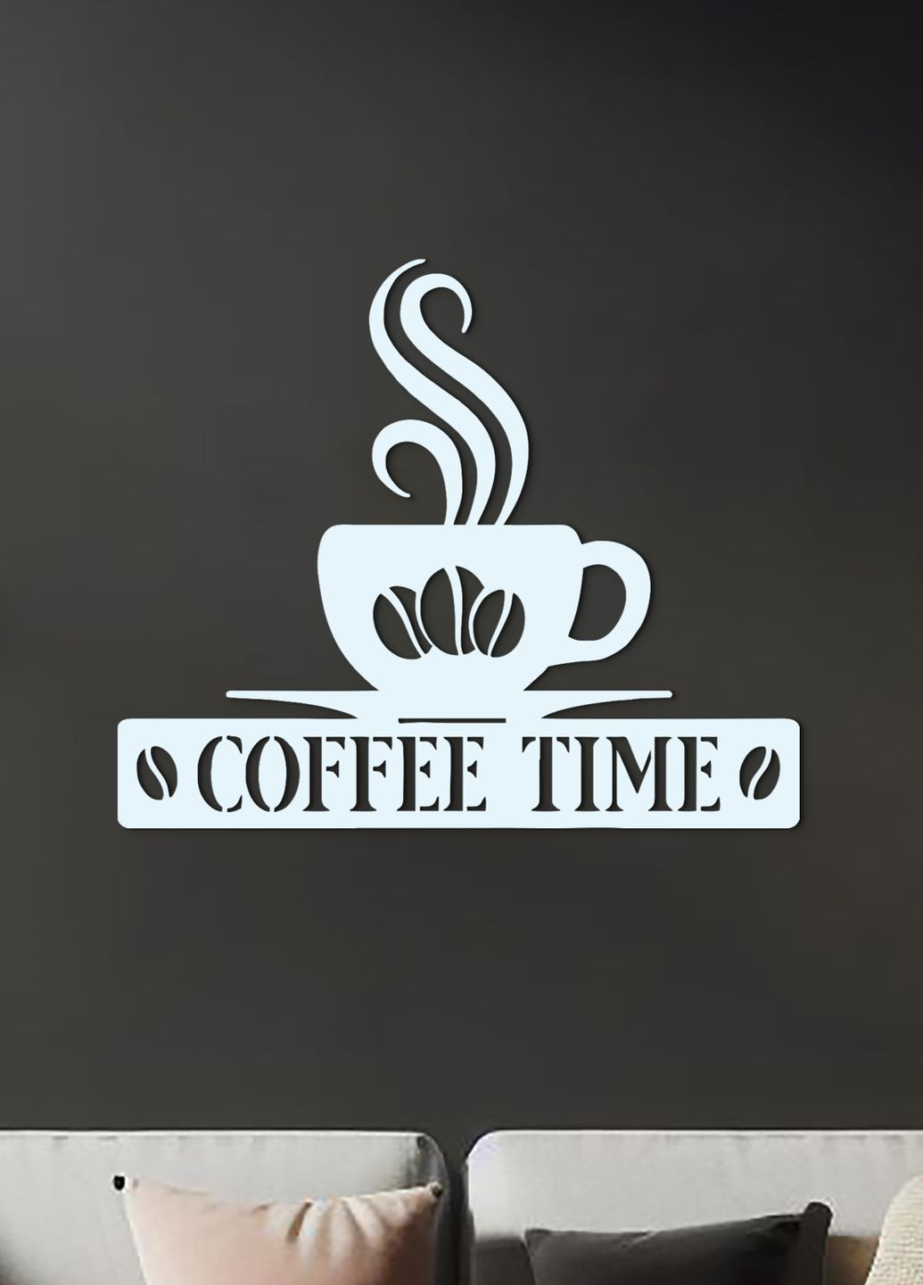 Декоративне панно з дерева, настінний декор для дому "Кава в зернах", оригінальний подарунок 35х43 см Woodyard (291842871)