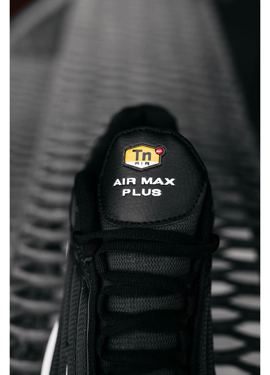 Чорні Осінні кросівки чоловічі nike air max tn plus 3 black white найк аір макс тн плюс No Brand