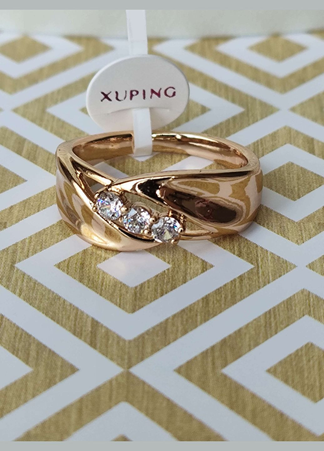 Каблучка позолочена ксюпінг xuping позолота медичне золото Xuping Jewelry (337114050)