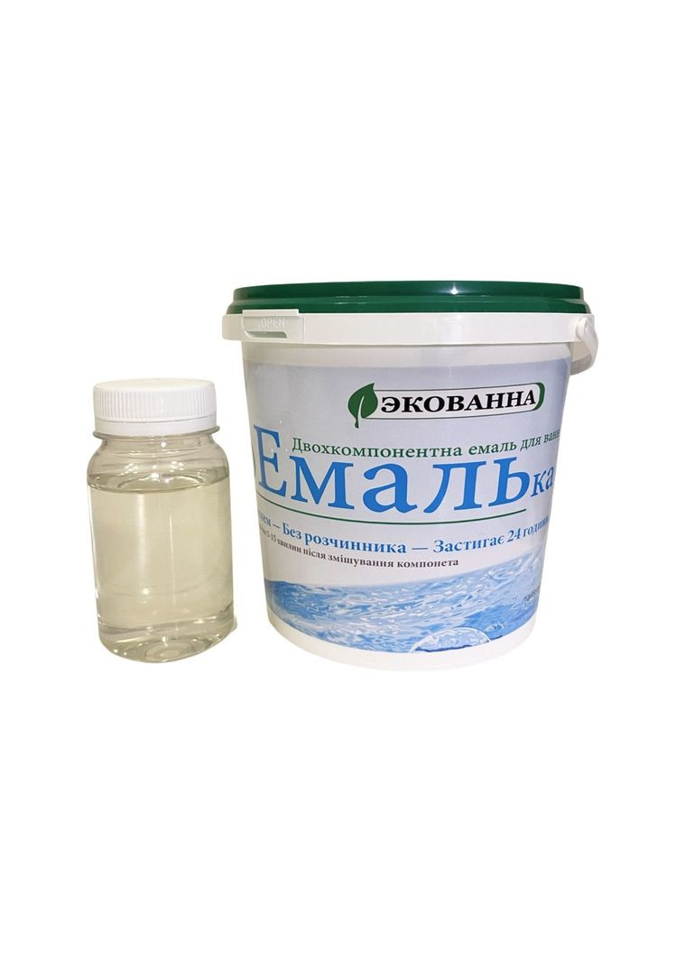 Эмаль для реставрации ванн ЭкоЭмалька 1000г глянец (ЭкоВанна) ЕкоВанна (367736022)