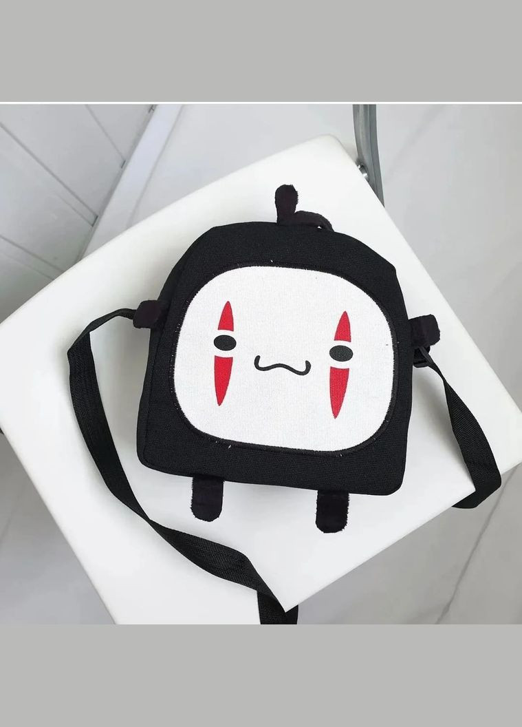 Чорна сумка через плече Безликий вмістовна в стилі японського мультфільму аніме Віднесені привидами крос-боді мила на блискавці No Brand (322059703)