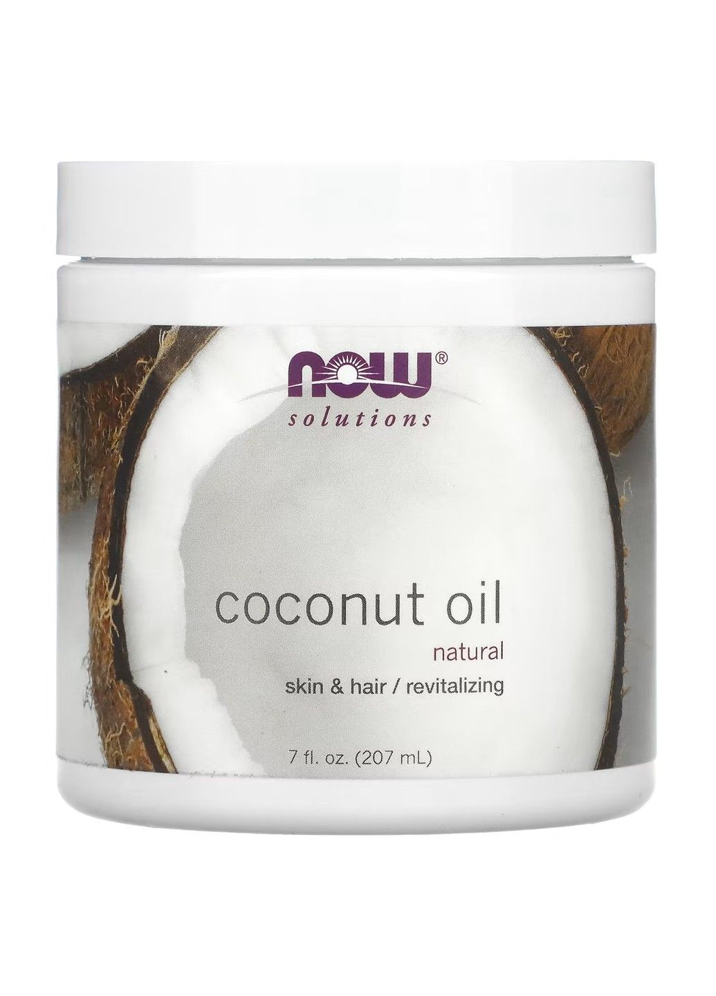 Натуральна кокосова олія Coconut Oil Solutions - 89 мл Now Foods (285813663)