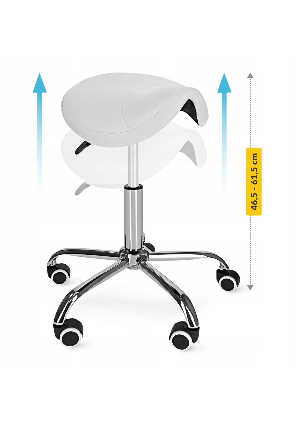 Стул для мастера Ergo регулируемый, без спинки, на колесиках White () 4FIZJO P-5907739319630 (345710390)