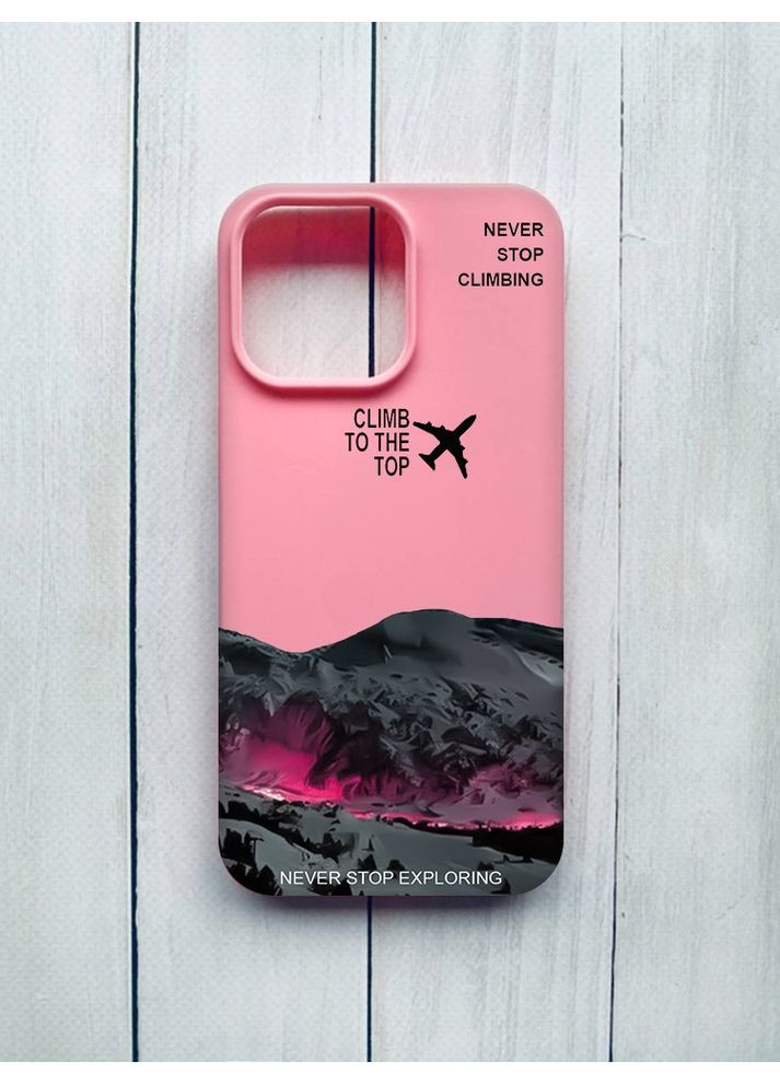 Матовый чехол на iPhone 15 Pro Max Поднимись на вершину (принт 419) Creative (370169811)