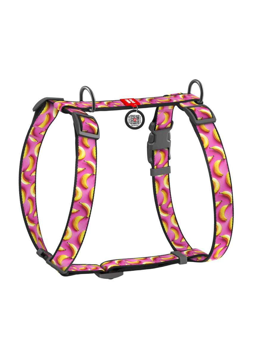 Шлей для собак анатомический H-образный Nylon с QR-паспортом, М, Ш 20 мм, А 40-70, В 50-80 WAUDOG (322642864)