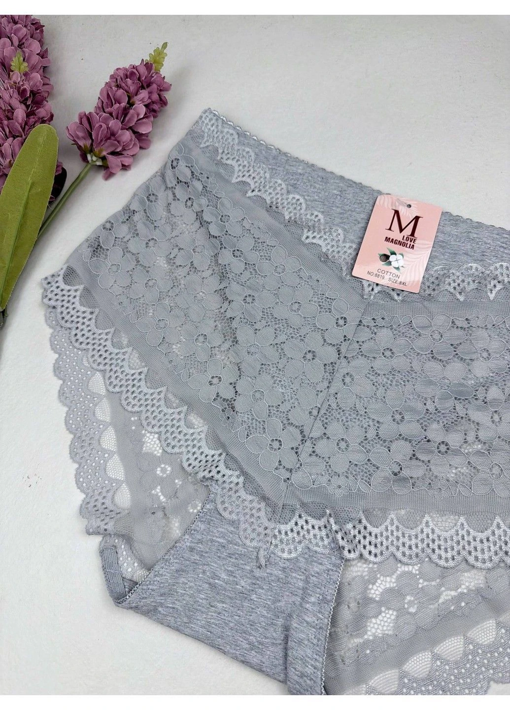 Батальні бавовняні сліпи з мереживом 8819 Magnolia (399461925)