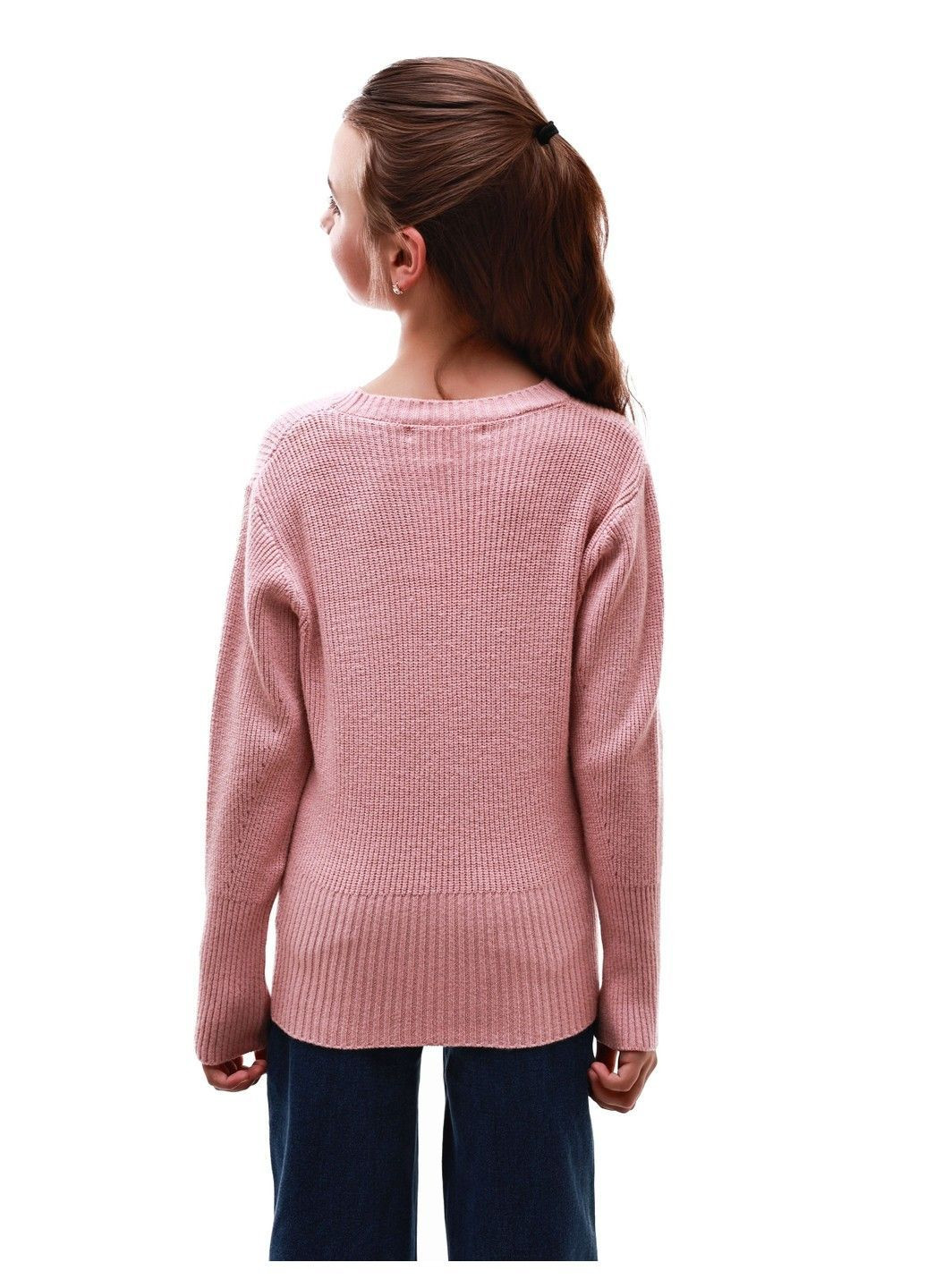 Розовый зимний свитер для девочки подростка Fashion