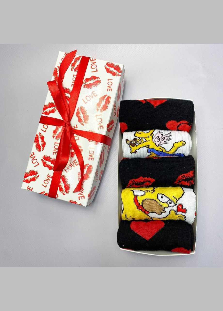 Комбинированные набор женских носков 36-41 5 пар в подарочной коробке. Vakko (308683615)