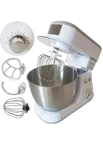 Кухонний комбайн RB-8082 3200 Вт, Планетарний міксер-тестоміс з чашею 5л, 3 насадки, 6 швидкостей Rainberg (364663972)