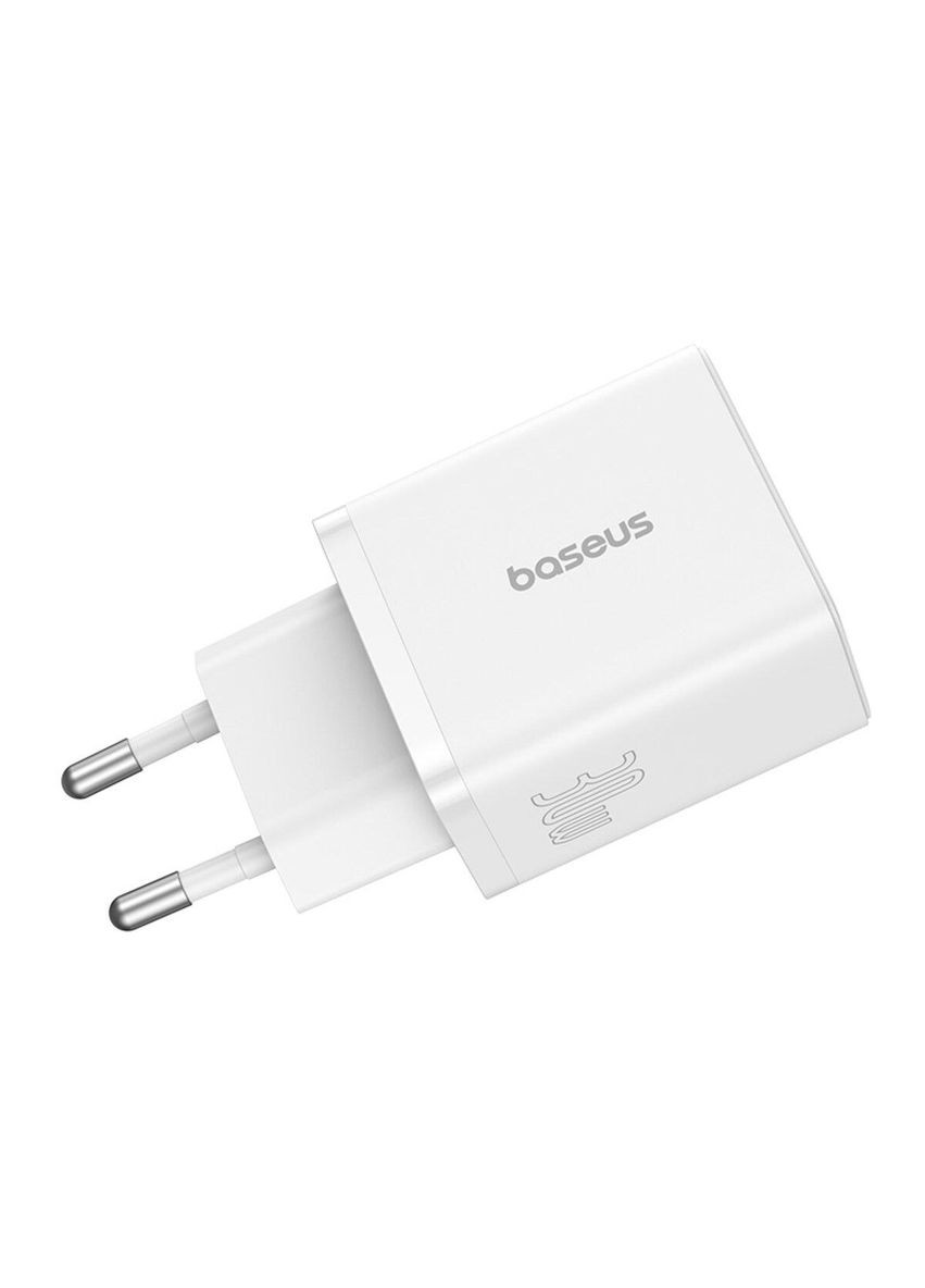 Мережевий зарядний пристрій Cube Fast Charger C+U 30W EU Moon White Baseus (322222821)