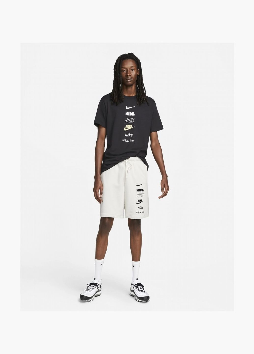 Чорна футболка чоловіча club logo tee black dz2875-010 Nike