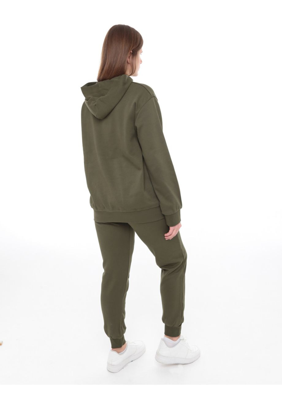 Спортивний костюм жіночий зелений тринитка штани з худі JEANSclub Пряма (302879222)