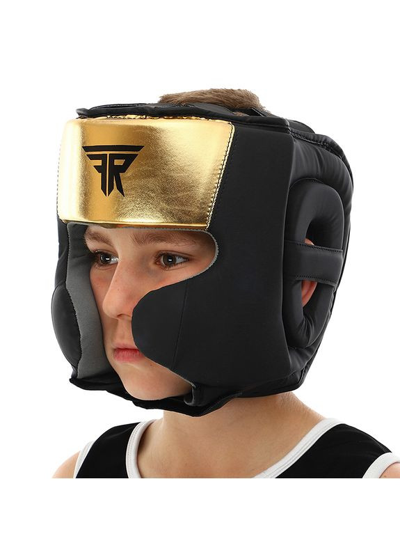 Шлем боксерский в мексиканском стиле Flex Fistrage V-9733 L Черно-золотой (37508235) FDSO (296687657)