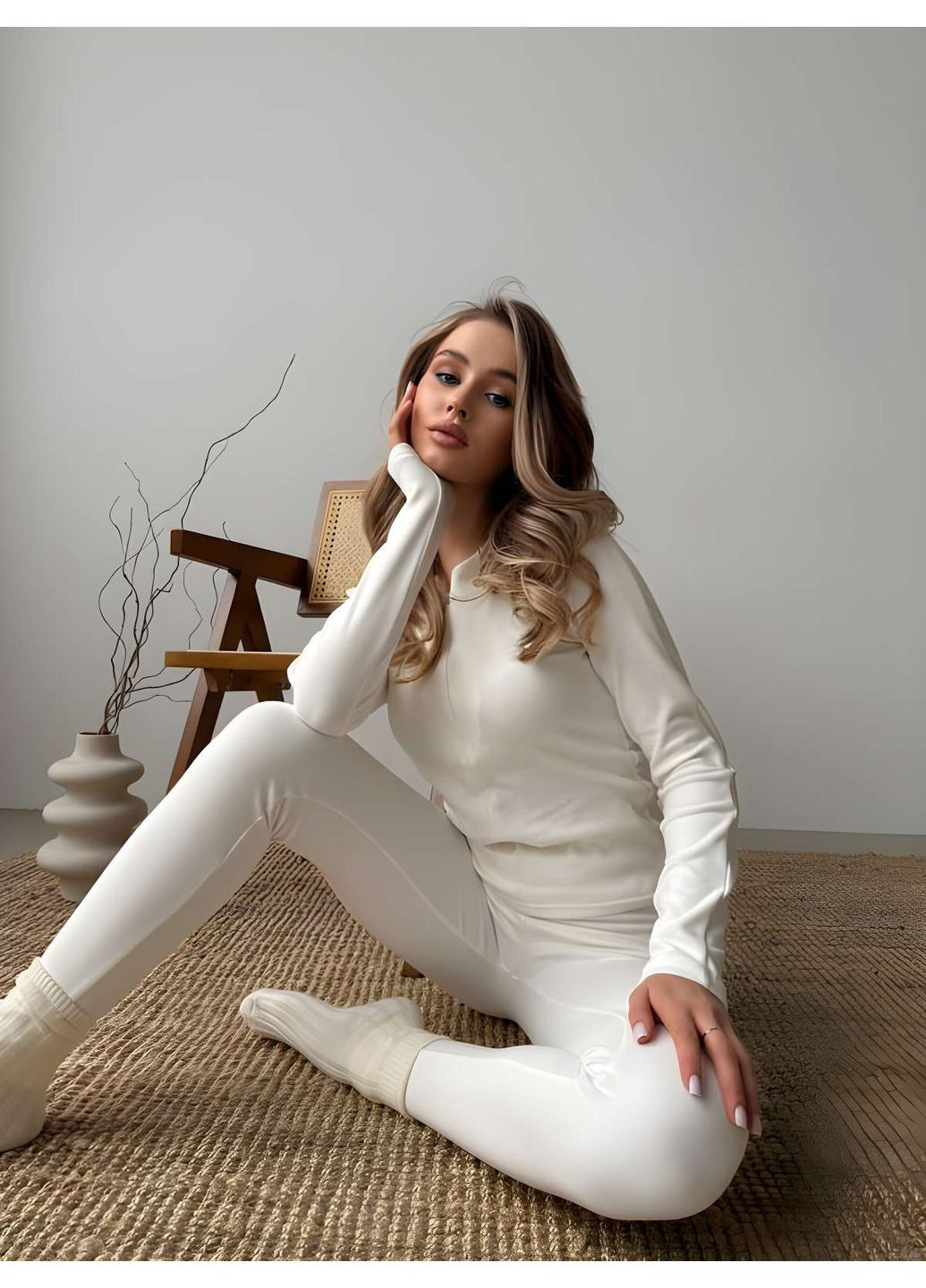 Женское теплое термобелье теплый зимний термокомплект моко зима осень моко Україна (366869010)