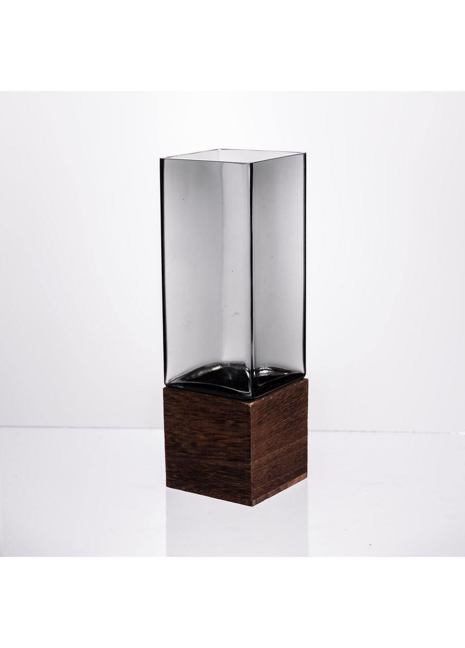 Ваза для цветов квадратная стеклянная 8×8×25 (см) декоративная ваза 900 (мл) из толстого стекла HP-19-160-2 Yiwu (370800255)