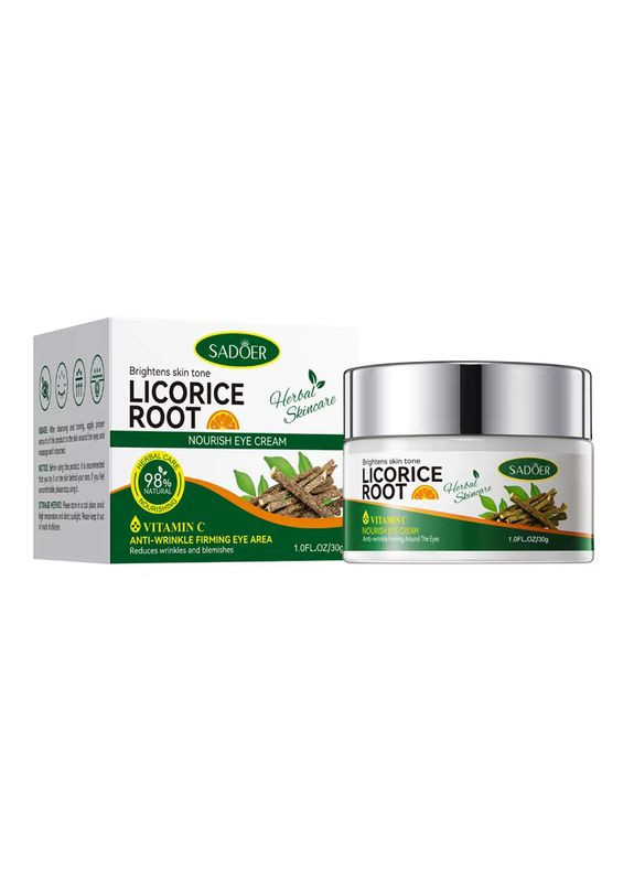 SADOER Крем для кожи вокруг глаз осветляющий, питательный, омолаживающий Licorice Root + Vitamin C 30 г — Крем, Китай (365267681)