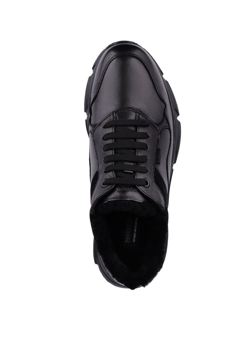 Чорні всесезон чоловічі кросівки 0585a-70-a8/x12m чорний шкіра MIRATON