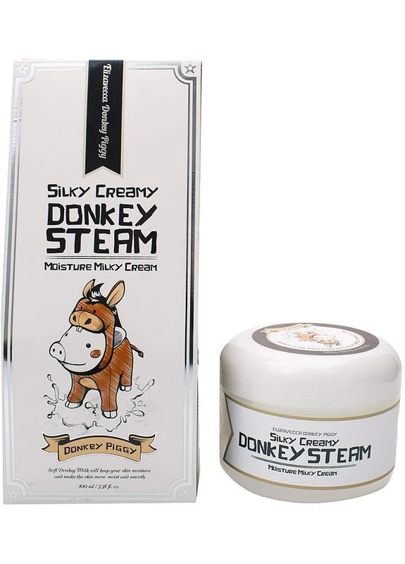 Elizavecca Зволожувальний повітряний крем на основі з молока віслюка Silky Creamy Donkey Steam Moisture Milky Cream 100ml (2-695693) — Крем, Південна Корея (380111185)