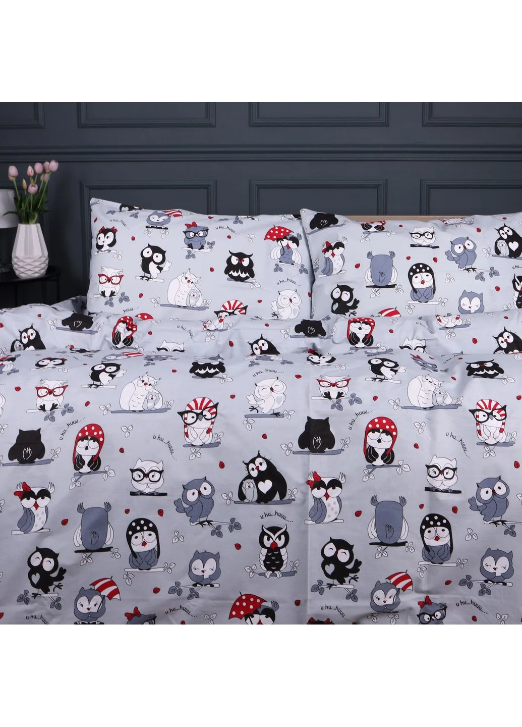 Комплект постільної білизни Ranforce Elite 17-0672 Silver Owlets Дитячий Mirson (399184323)