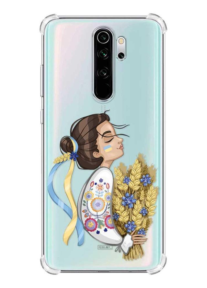 Чохол з потовщеними кутами на Xiaomi Redmi Note 8 Pro:: Українка з колосками (патріотичний принт 172) Creative (360693695)