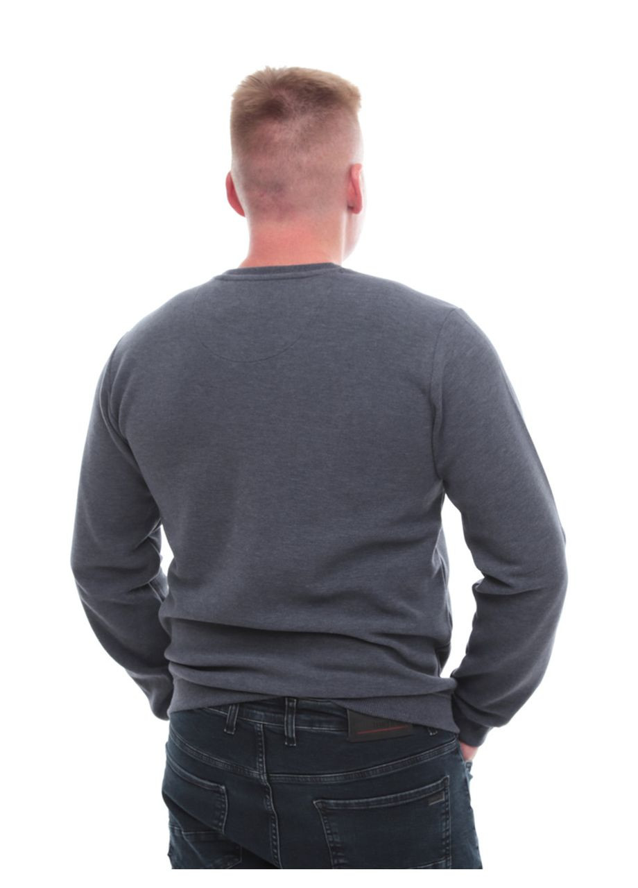 Темно-серый демисезонный джемпер мужской серый воротник мыс джемпер Bagarda Пряма