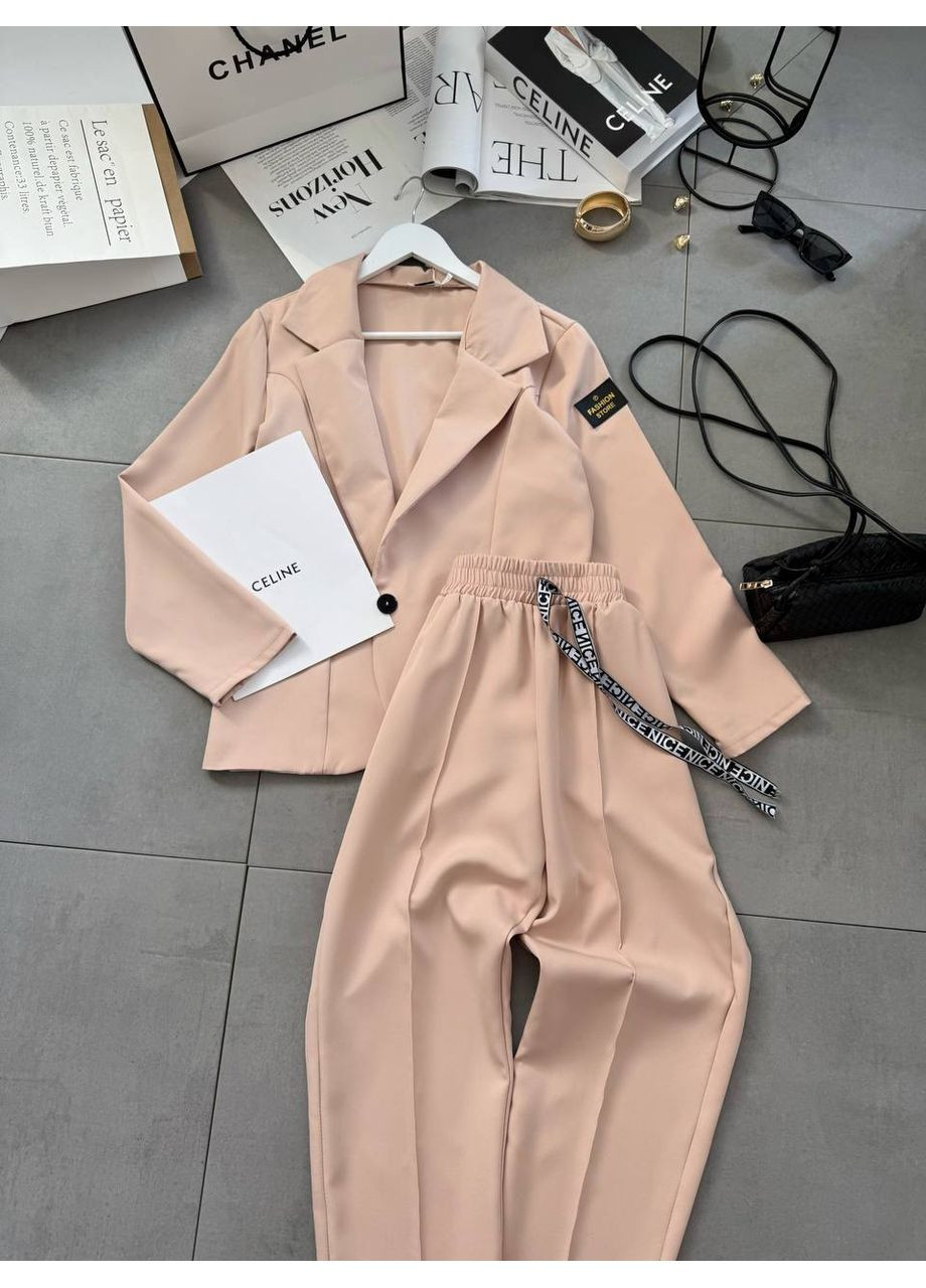 Костюм жіночий (піджак + брюки) — ЗАМІР В ОПИСІ DK/DL Мода без кордонів (370682747)