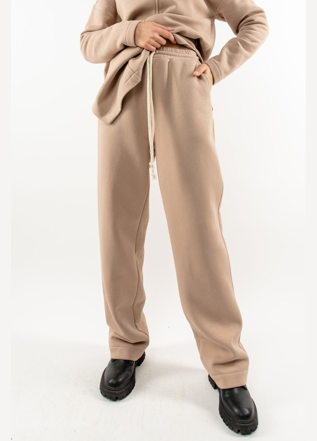 Теплі жіночі штани-джогери прямого крою на флісі (БР 1021) RiMari (365729803)