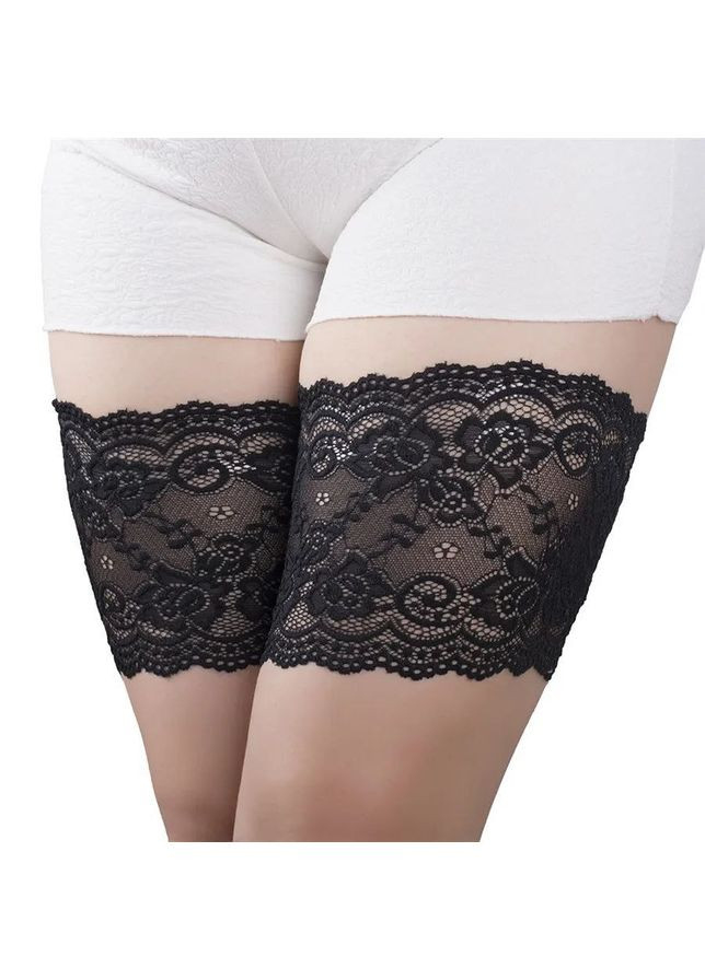 Бандалетки кружевные женские подвязки на бедра элегантная защита от натираний No Brand Бандолетки мереживні білі (342121894)