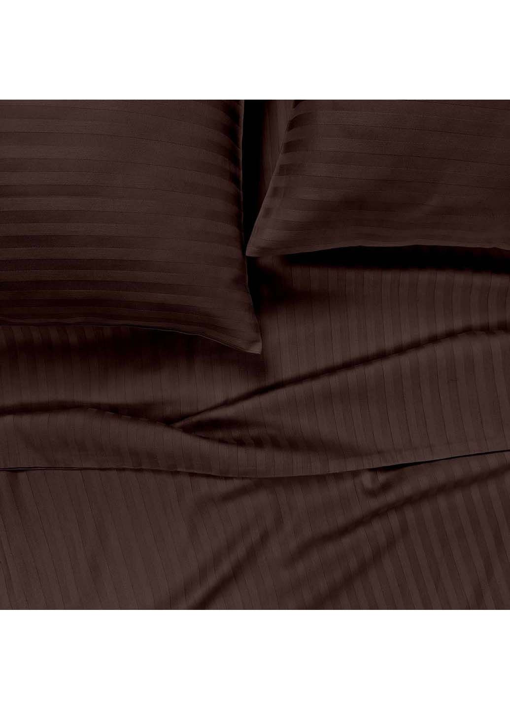 Двоспальна постіль сатин з простирадлом на гумці WALNUT 180х220 см Cosas (307477604)