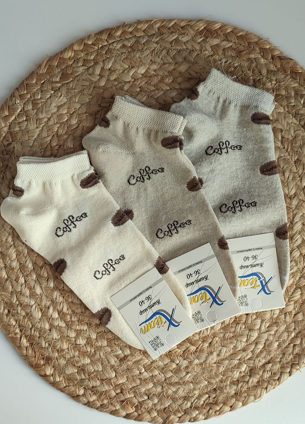 Комбіновані шкарпетки короткі 6 пар житомир ws 263/6 р.36-40 XTeam написи (351581647)