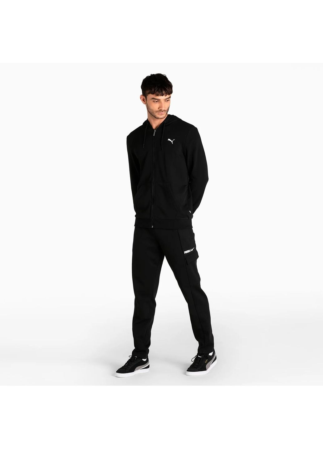Мужская толстовка Essentials Full-Zip Black 847219-01 Puma (364838047)