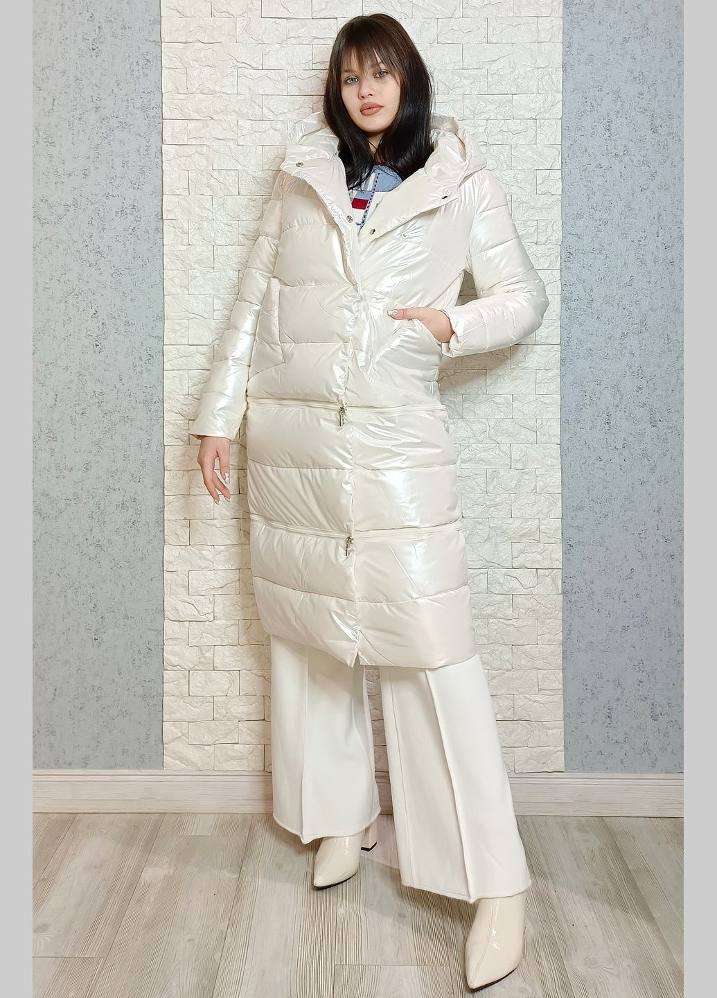 Молочное зимнее Пальто трансформер трансформер Vince Otto