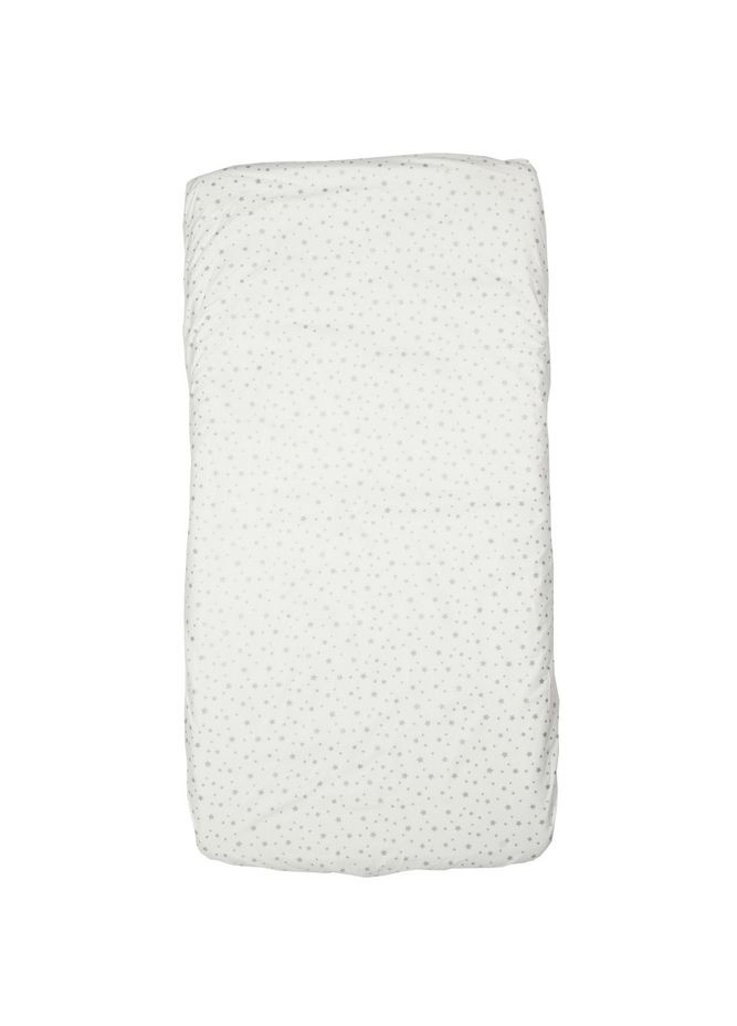 Простирадло на резинці Dolce Insta Зірочка, бязь, 120x60 см, білий зі сріблом () Twins 6060-DI-01ss (360961481)