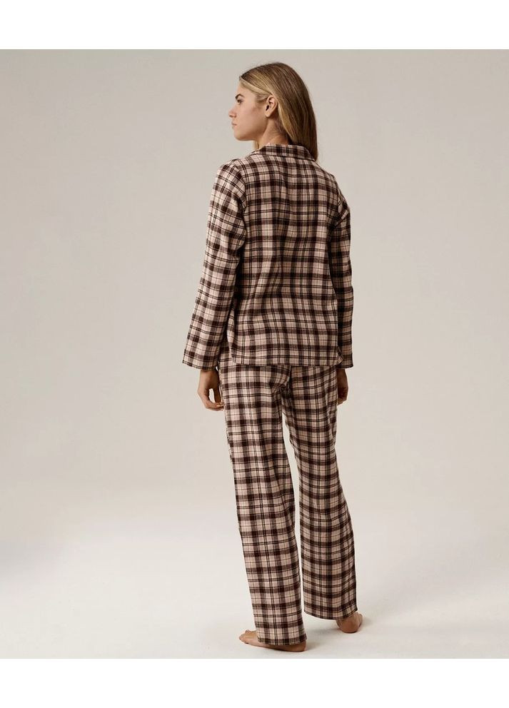 Бронзова зимня піжама жіноча фланелева сорочка та штани nlp 505 /1 сорочка + брюки Atlantic