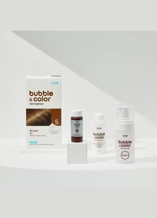 Фарба-мусс для волосся Атомі. Bubble & Color 5 G Brown. Корея. Atomy (304611203)